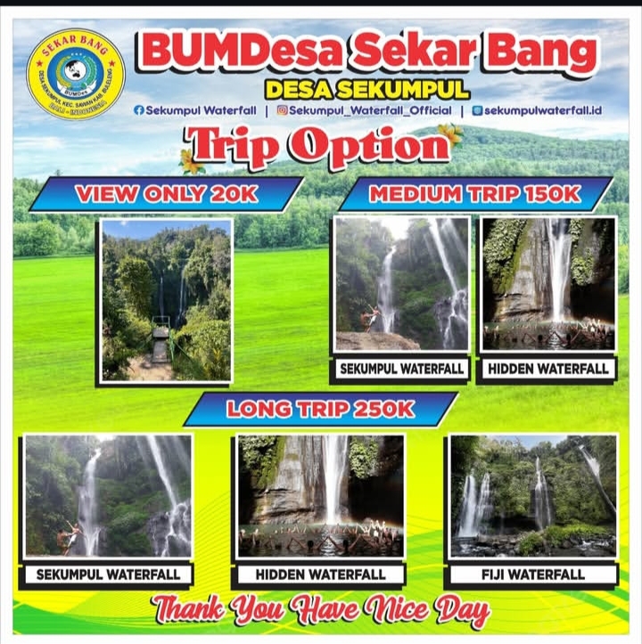Sekumpul waterfall entrance fee 2026